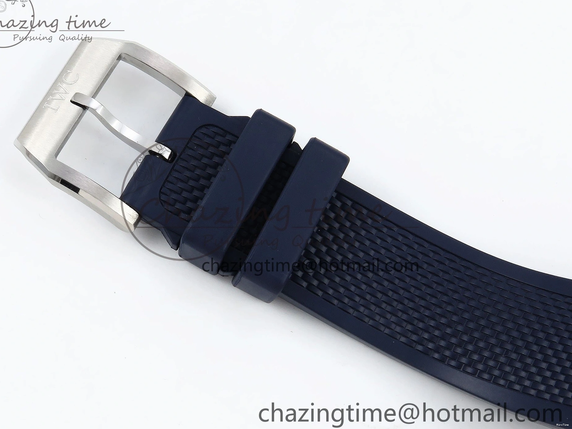 MIROTIME 0412 Casual Portuguese Chrono IW3716 Z+F 1:1 Best Edition White Dial on Blue Rubber Strap A 7016